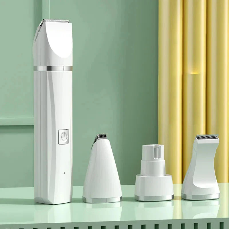 4 in 1 Electric Pet Grooming Kit - Hair Trimmer, Clippers, Nail Grinder for Cats &amp; Dogs